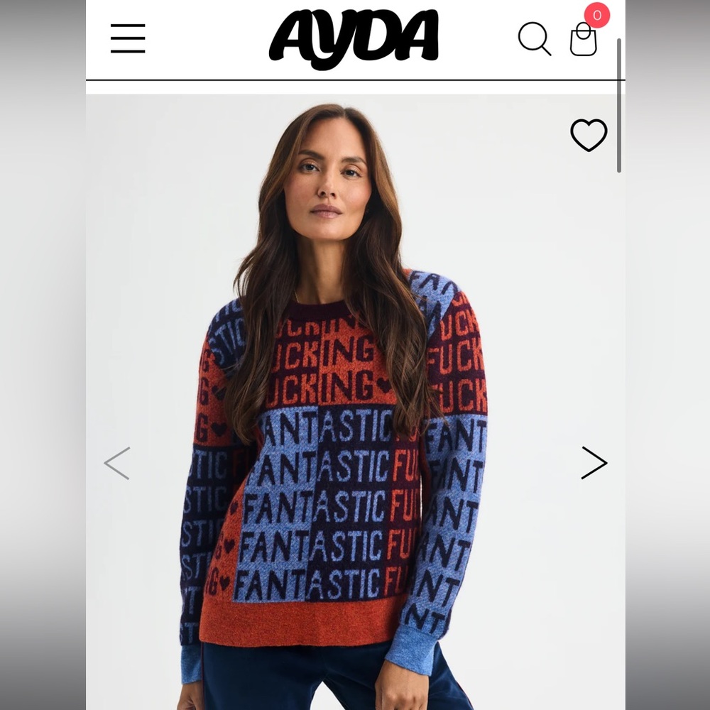 Ayda Pink and Blue Pepper Sweater - Picture 2 of 11